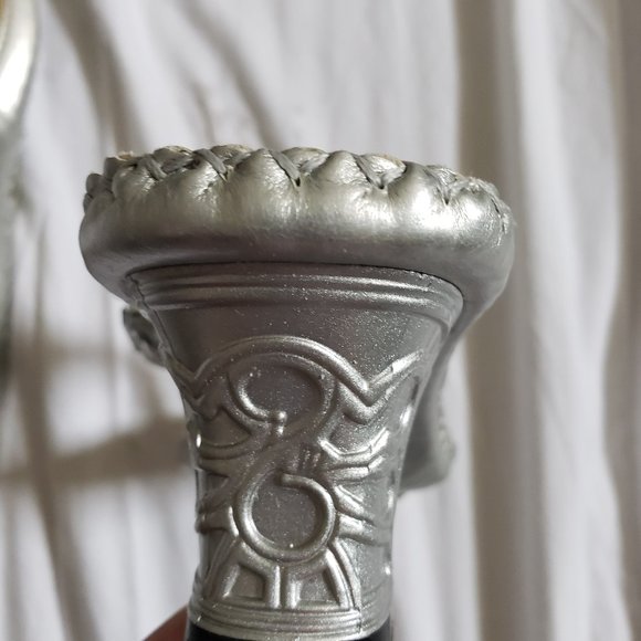 J.J.'s Silver Beaded Embroidered Small Heel Sandals 8.5 - Picture 5 of 7